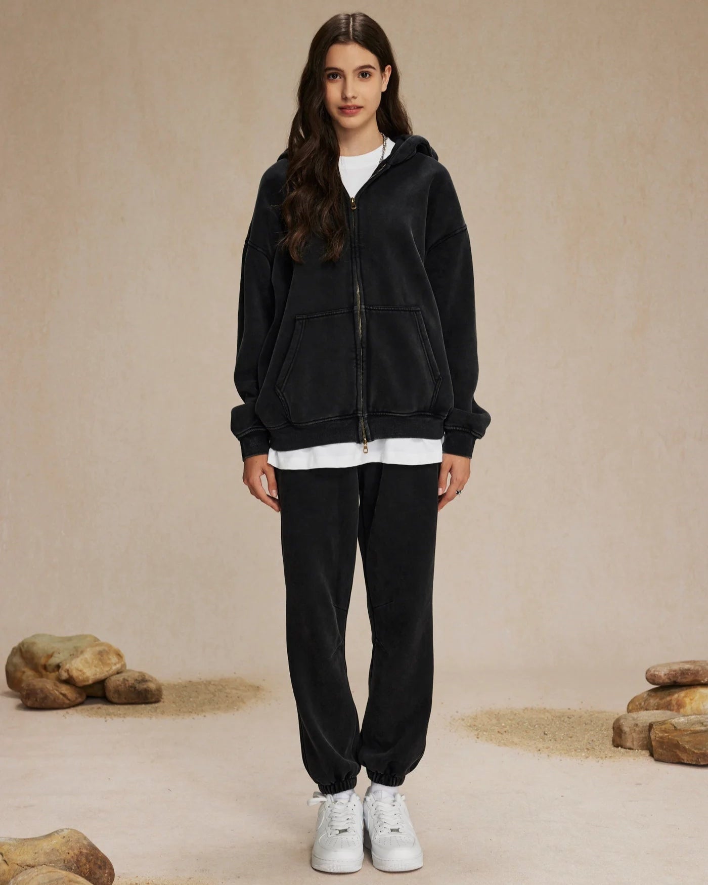 Poedagar Essential Zip Hoodie