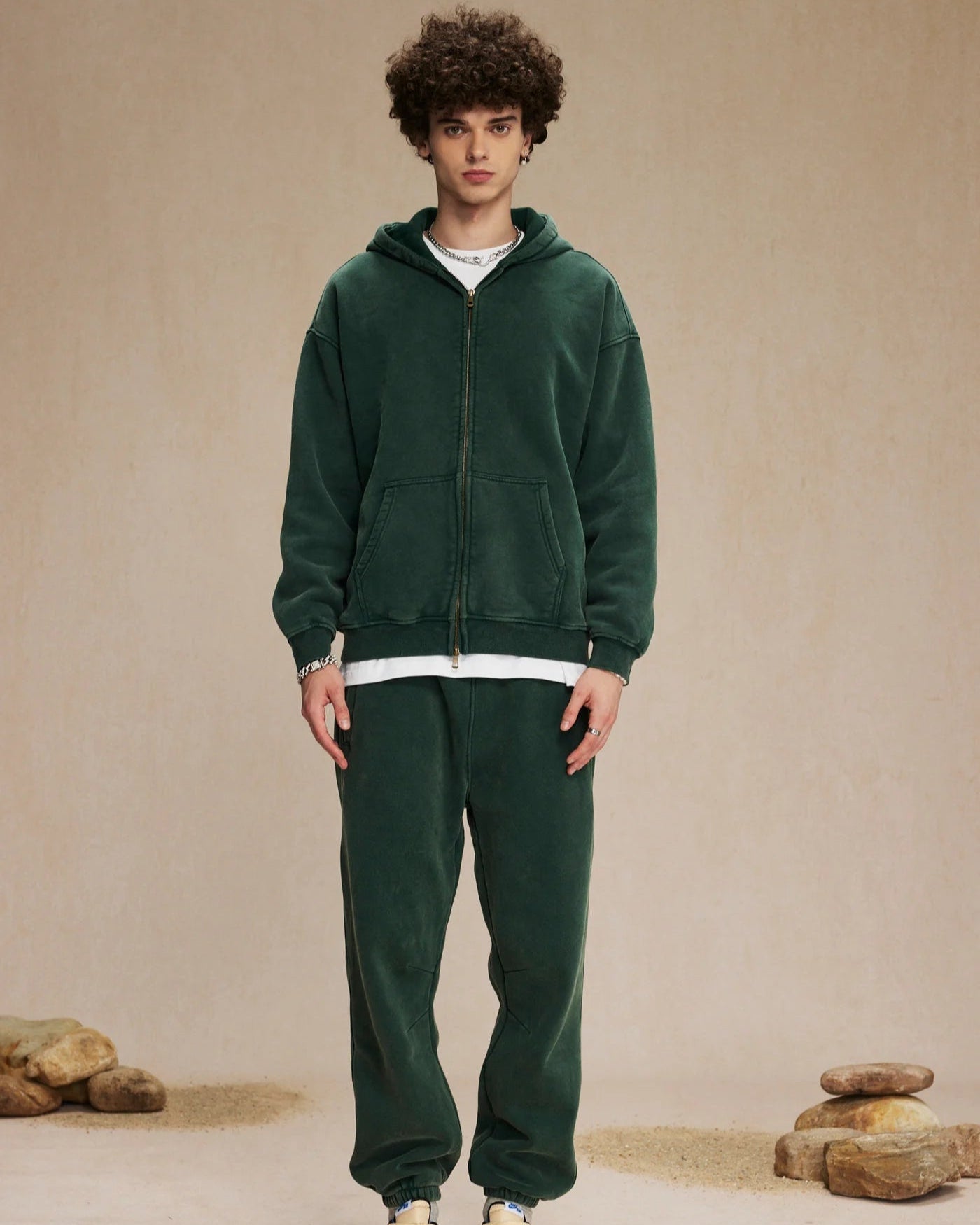 Poedagar Essential Zip Hoodie