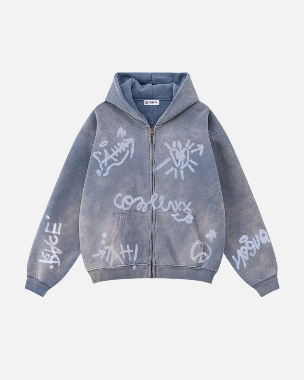 PDGR™ Grafitti Washed Zip Hoodie