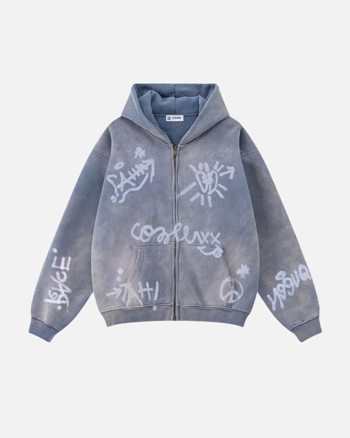 PDGR™ Grafitti Washed Zip Hoodie
