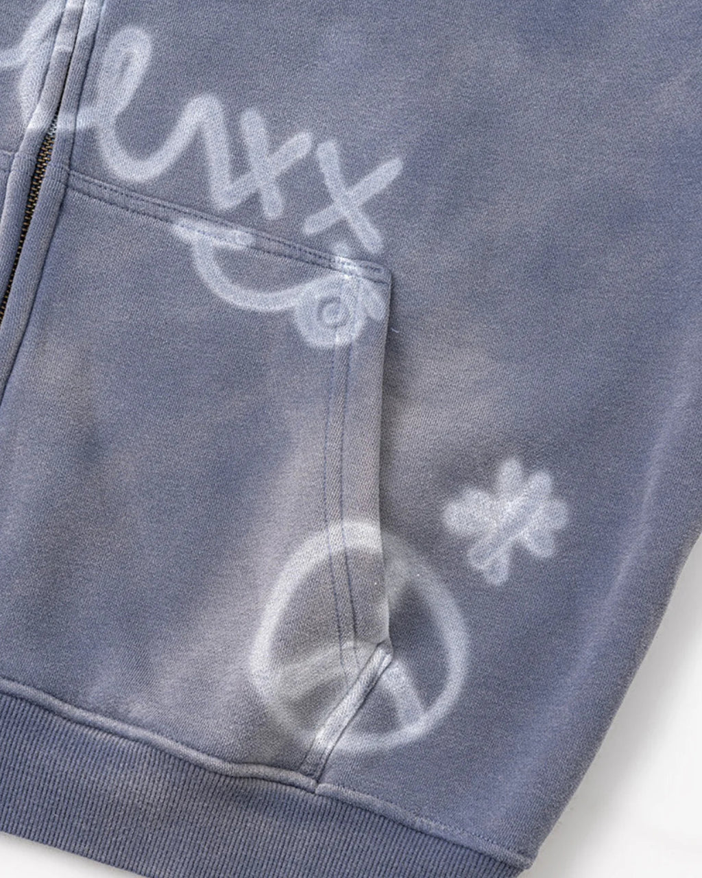 PDGR™ Grafitti Washed Zip Hoodie