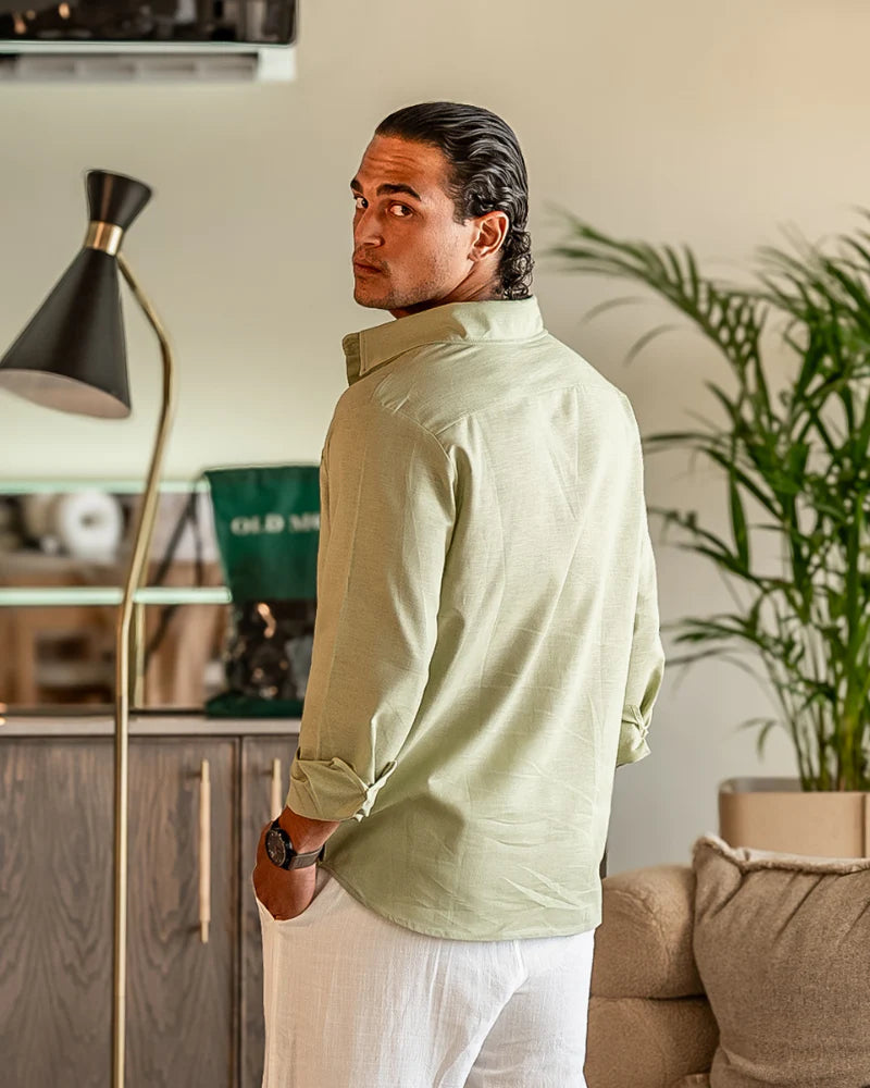 Linen Combo (Light Green Shirt)