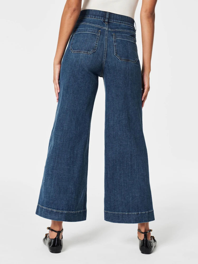 Amy Crop Wide Leg Pull-On Jeans