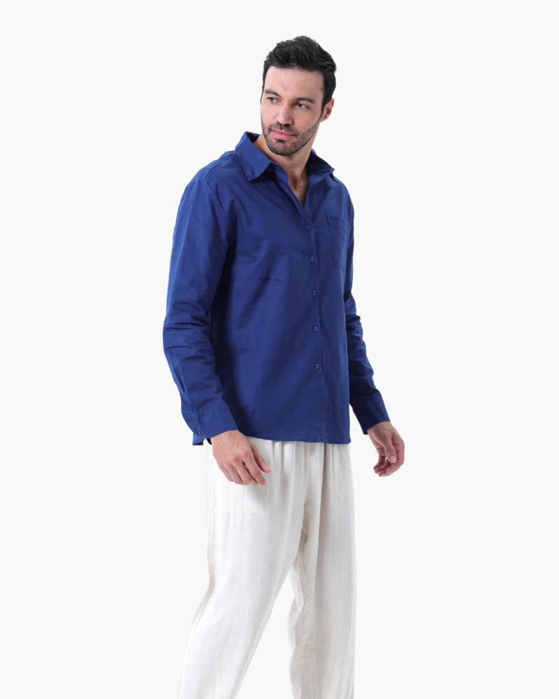 Linen Combo (Blue Shirt)