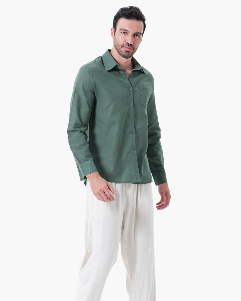 Linen Combo (Green Shirt)