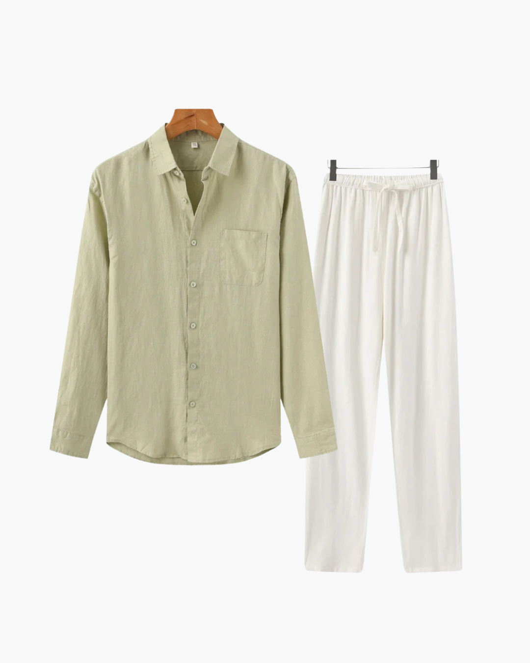 Linen Combo (Light Green Shirt)