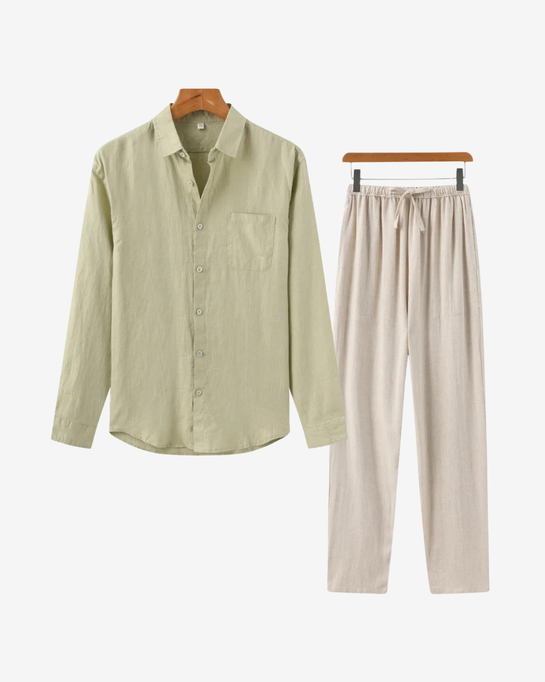 Linen Combo (Light Green Shirt)