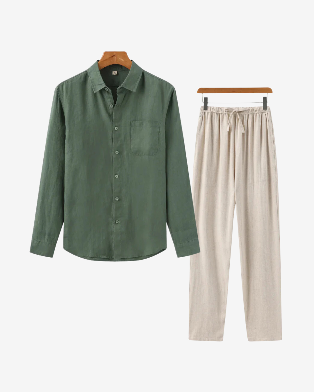 Linen Combo (Green Shirt)