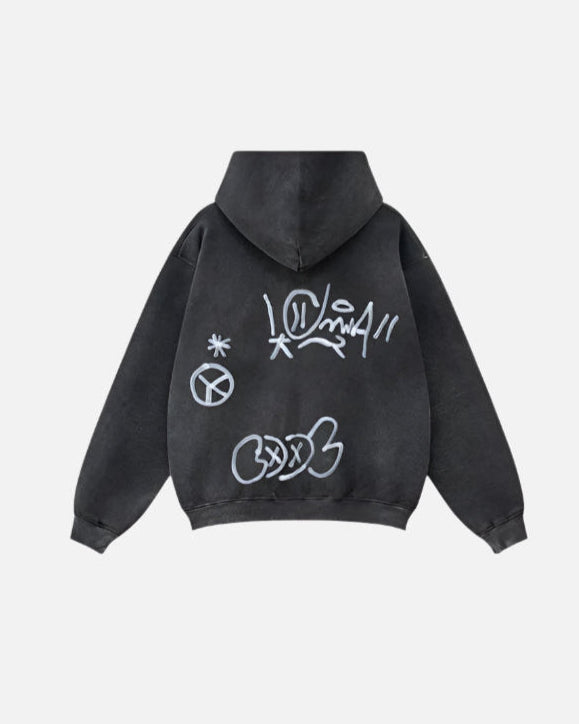 PDGR™ Grafitti Washed Zip Hoodie